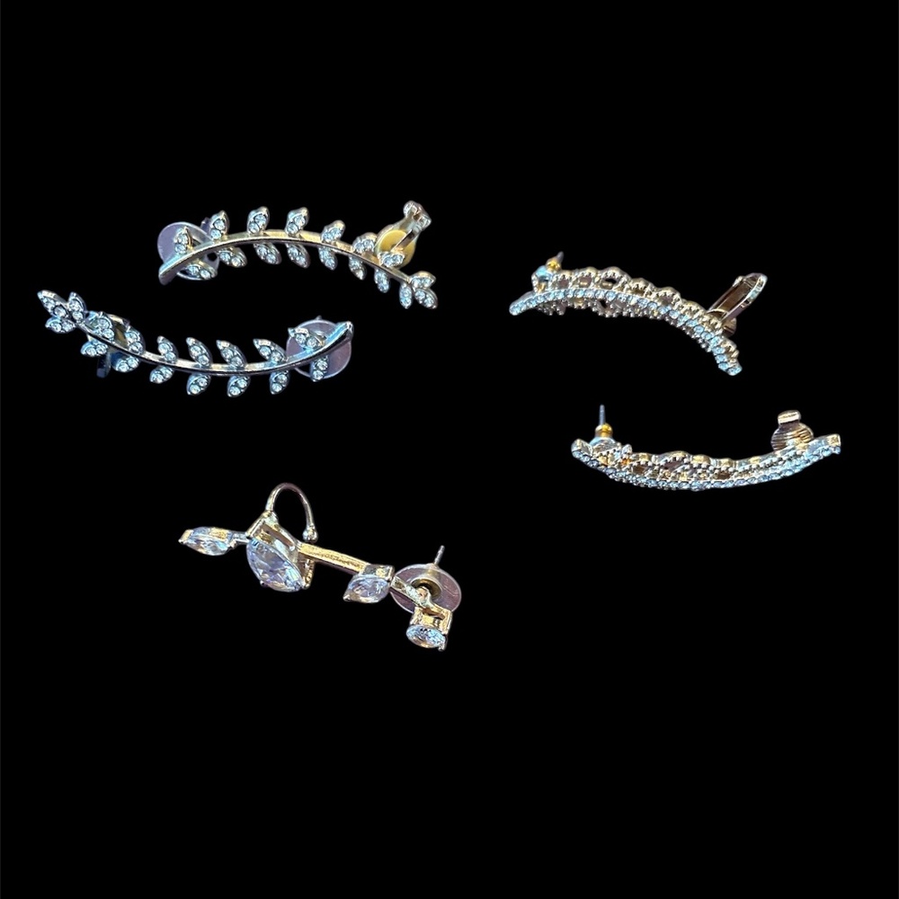 Set of 5 ear cuffs 2" climber earrings